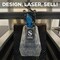 Makerflo Customizable Decanter with Airtight Stopper 25 oz | Liquor Decanter Bottle for Wine, Scotch, Bar, Ideal for DIY Personalization - Laser Engraving, UV DTF, Vinyl, Epoxy, Individually Wrapped